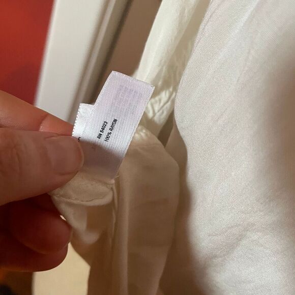 GAP | semi sheer white pullover short sleeve high low pocket blouse S - Picture 8 of 8